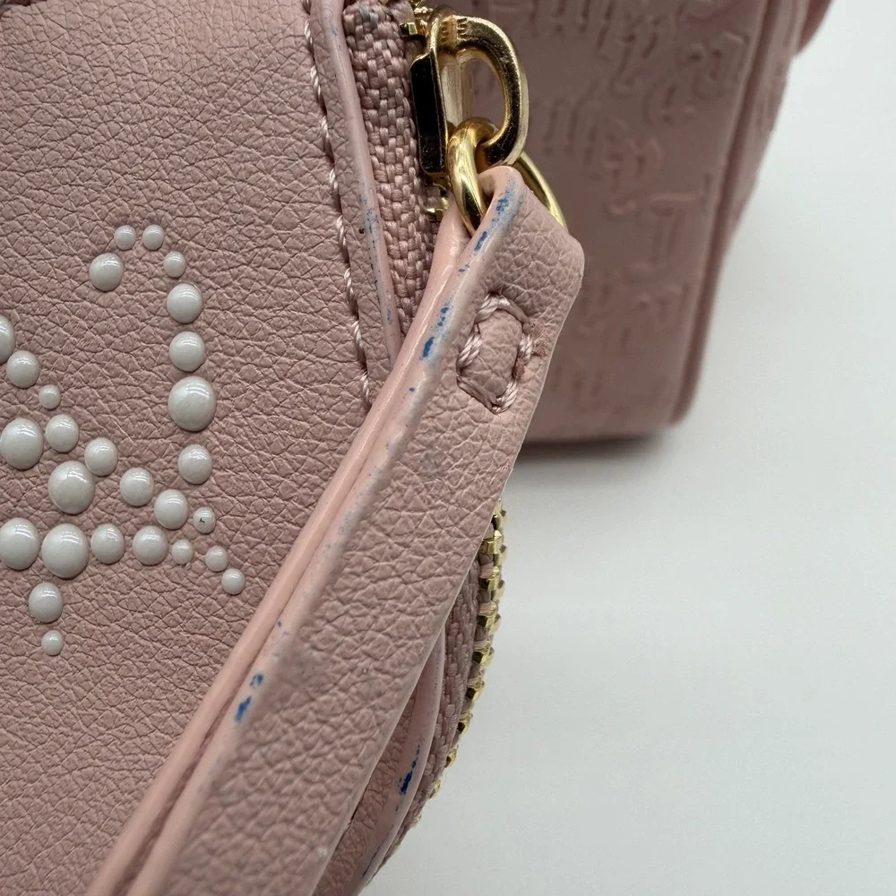 Juicy Couture String Of Pearls Satchel Pink Diamond Handbag Crossbody Bag NWT